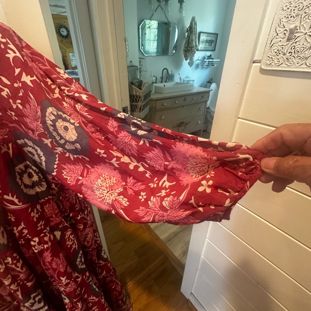 Floral Red and pink Boho maxi dress - Picture 5 of 9